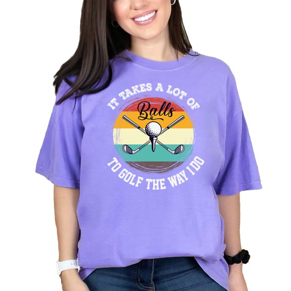 Funny Golf Design for Enthusiastic Players, Violet Comfort Colors T-Shirt, 3XL