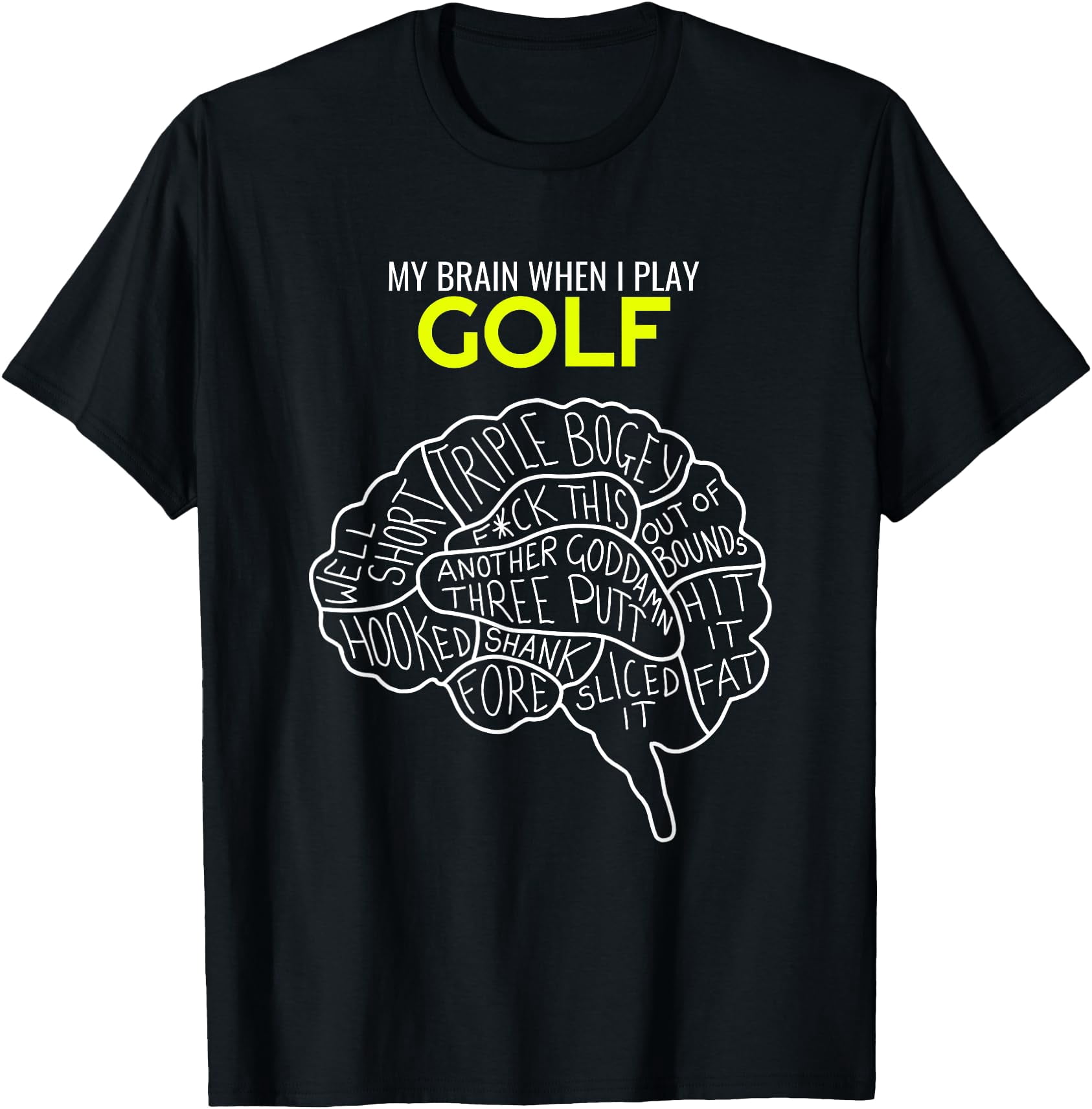 Funny Golf Joke Frustrated Angry Rubbish Golfer Dad Golfing T-Shirt ...