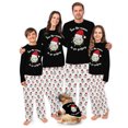 thumbnail image 1 of Funny Golf Santa Matching Christmas Pajamas For Men Women Kid Baby And Dog, 2 Pieces, Black And White, 1 of 7