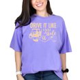 thumbnail image 1 of Funny Golf Saying with Cart Graphic, Violet Comfort Colors T-Shirt, Small, 1 of 3