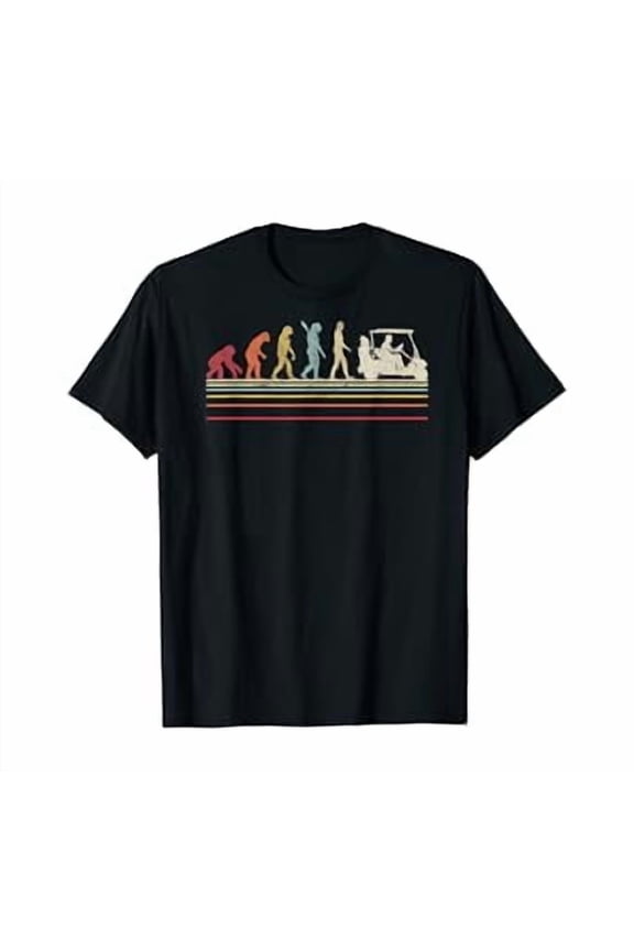 Funny Golf Shirt. Retro Style Evolution Of Man T-Shirt