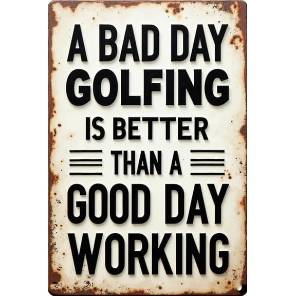 Rustic Saloon Sign Funny Golf Signs for Home Decor