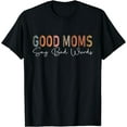 thumbnail image 1 of Funny Good Moms Say Bad Words Leopard Print T-Shirt Black Large, 1 of 4
