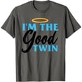 thumbnail image 1 of Funny Good Twin Gift Cool Matching Twin Shirt DARK HEATHER Unisex S-5XL Hot Trending Shirt, 1 of 4
