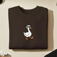thumbnail image 1 of Funny Goose Embroidered Sweatshirt: Quirky Animal Pullover, 1 of 4