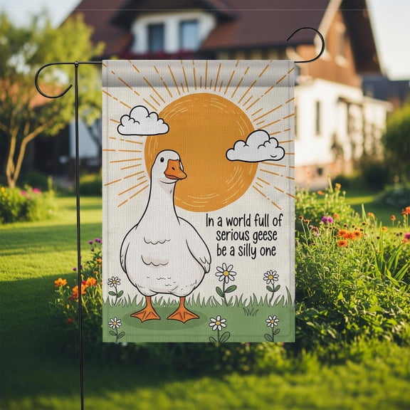 Funny Goose Flag "Be a One" - Whimsical Yard Decor 12x18 POLE NOT INCLUDED Garden Flag