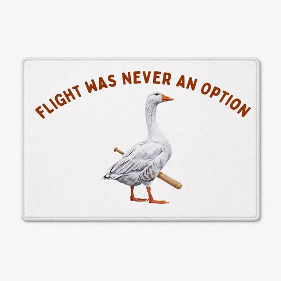 Funny Goose Floor Mat, Sarcastic Humor Non-Slip Mat, Novelty Goose Home Decor Accent Mat