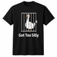 thumbnail image 1 of Funny Goose Graphic T-Shirt, Got Too Silly Animal Humor Tee, Unisex Classic Fit, 1 of 9