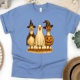 thumbnail image 1 of Funny Goose Halloween Shirt with Witch Hat, Ghost, and Pumpkin, CarolinaBlue, Size XL, 1 of 6