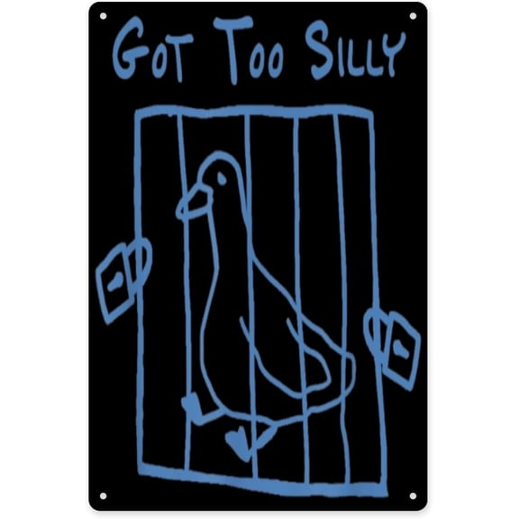 Funny Goose Motivation Meme Believe You Got This Humor Farmhouse Sign Weathered Tin Plaque 8x12 Inch Distressed Finish Sign for Home Dining Room Wall Decor