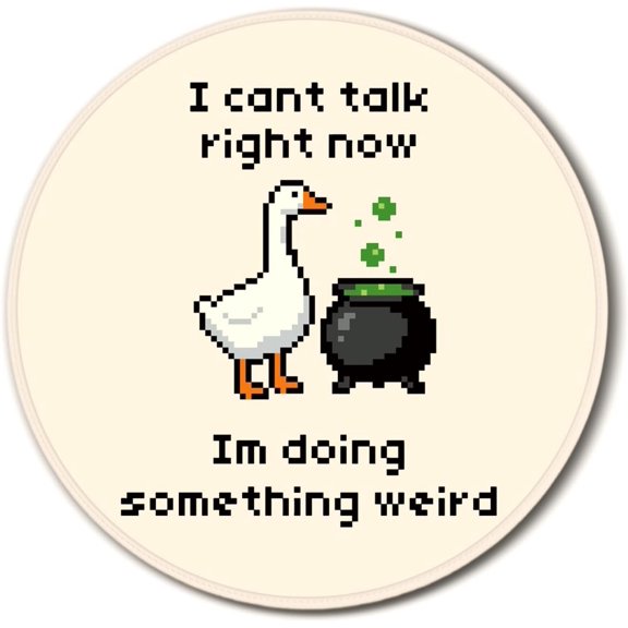 Funny Goose Pad for Desk, Goose Gifts for Women, Humorous Gifts for Women Men Pad Mousepads for Office Computers Laptop Desk Accessories, 8.7x8.7inch