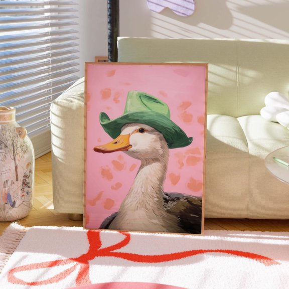 Funny Goose Poster, Quirky Bird Decor, Animal Illustration, Statement Decor, Poster Only