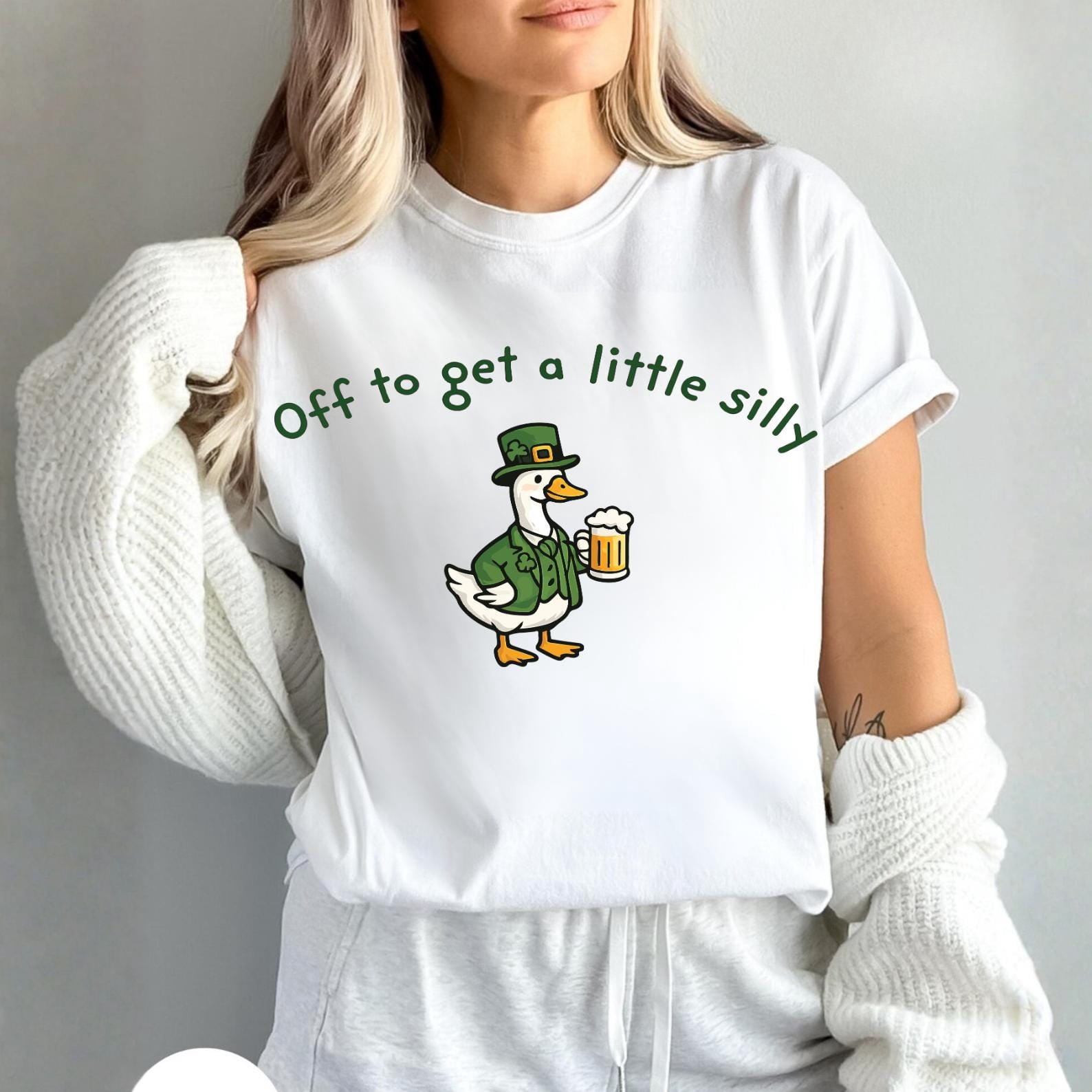 Funny Goose St Patricks Day T-Shirt for a Silly Celebration with ...