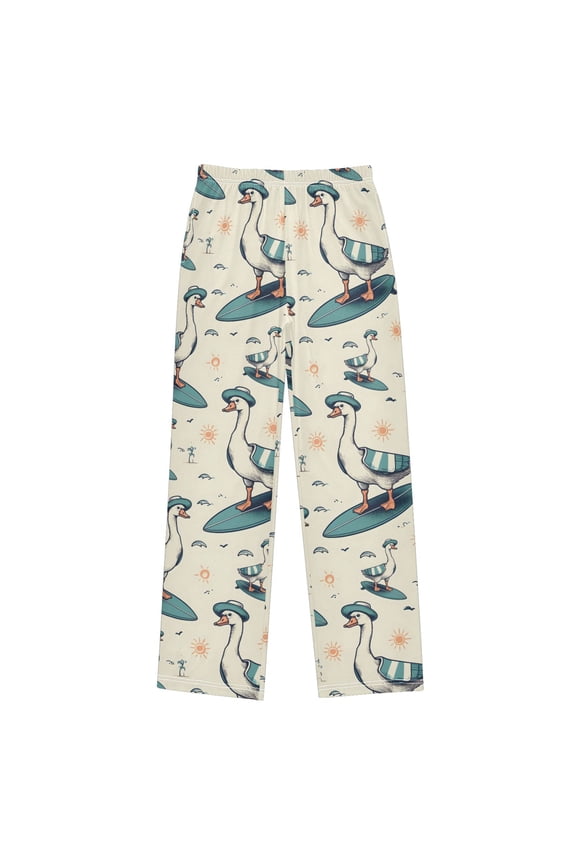 Funny Goose Surfer Christmas Pajama Pants Soft and Lightweight Elastic Waistband Christmas Pajama Pants