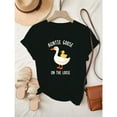 thumbnail image 1 of Casual Goose Tee Crazy Mother Duckling Graphic T Shirt Humor Lovers Graphic Tees Tops Soft Trendy Black S-5XL, 1 of 5