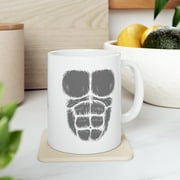 Funny Gorilla Mug with Abs, Bodybuilding Mug, Gym Lover Gift, Fitness Mug, Animal Coffee Cup