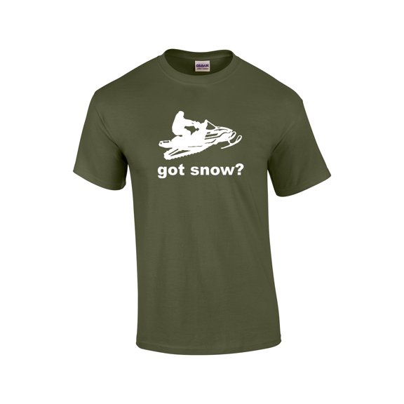 Funny Got Snow? Snow Mobile Winter Sports Men's Short Sleeve T-shirt-Military-small