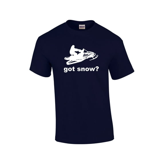 Funny Got Snow? Snow Mobile Winter Sports Men's Short Sleeve T-shirt-Navy-xxl