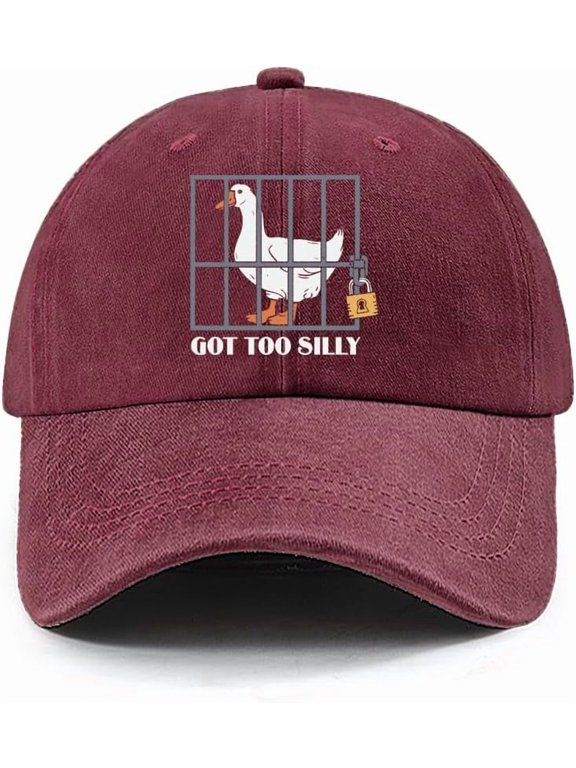 Funny Got Too Silly Mens Women Silly Goose‘ Hat for Women Soft Washed