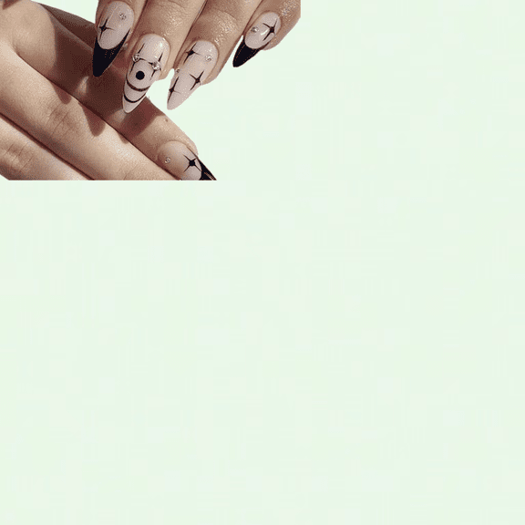 Funny Gothic Nail Stickers - 6 Sheets, Self-Adhesive, Skull Face Stars Design