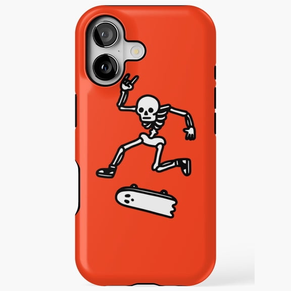Funny Gothic Skeleton Art Phone Cover for iPhone 11 12 13 14 15 16 17 Pro Max