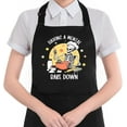 thumbnail image 1 of Funny Gothic Skeleton Baking Apron with Pockets, Funny Baking Gifts, Having a Mental Bake Down Waterproof Adjustable Cooking Apron for Kitchen Dishwashing Grilling, 1 of 6
