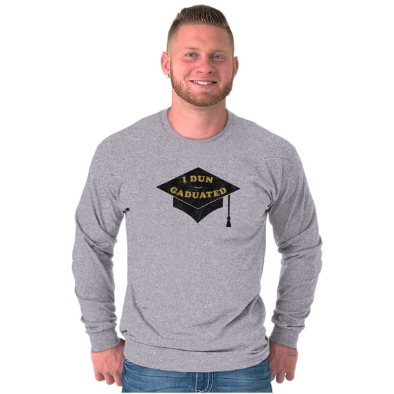 Funny Graduation I Done Graduated Plus Size Long Sleeve Graphic Tee Shirt Brisco Brands 2X