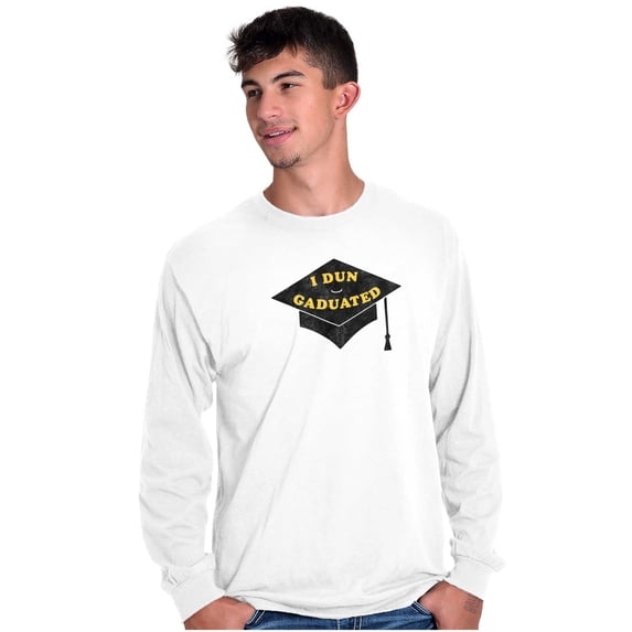 Funny Graduation I Done Graduated Plus Size Long Sleeve Graphic Tee Shirt Brisco Brands 3X