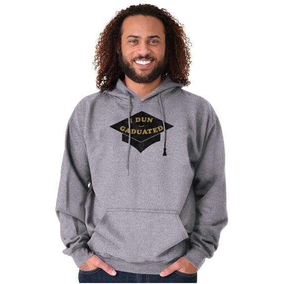 Funny Graduation I Done Graduated Unisex Plus Fleece Graphic Hoodie Brisco Brands 2X