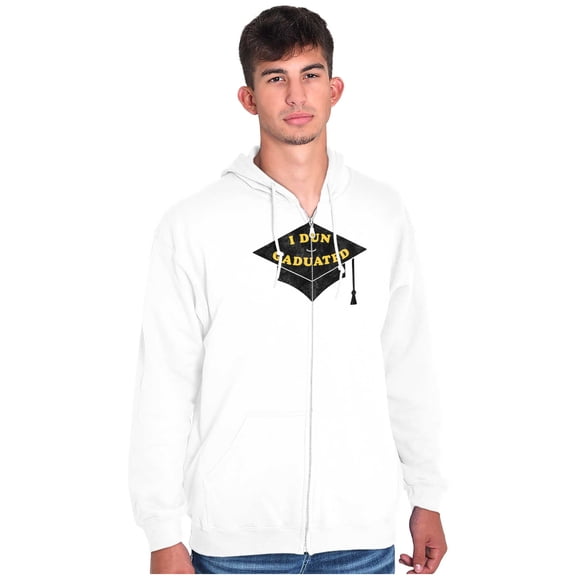 Funny Graduation I Done Graduated Zip Up Hoodie Men's Women's Brisco Brands L