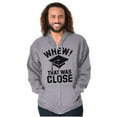 thumbnail image 1 of Funny Graduation Whew That Was Close Unisex Fleece Graphic Zip Up Hoodie Brisco Brands 2X, 1 of 5