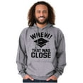 thumbnail image 1 of Funny Graduation Whew That Was Close Unisex Plus Fleece Graphic Hoodie Brisco Brands 2X, 1 of 5