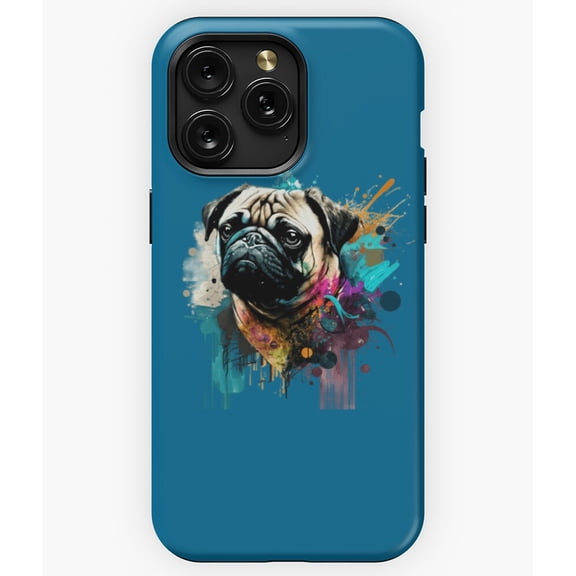 Funny Graffiti Pug Street Art M268 Phone Case for iPhone 17 16 15 14 13 12 11 Pro Max