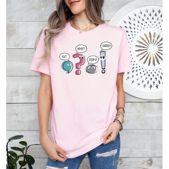 Funny Grammar Teacher Shirt, Punctuation English Teacher Tee, Wait What Stop It I Agree Synonym Rolls Teacher Gift
