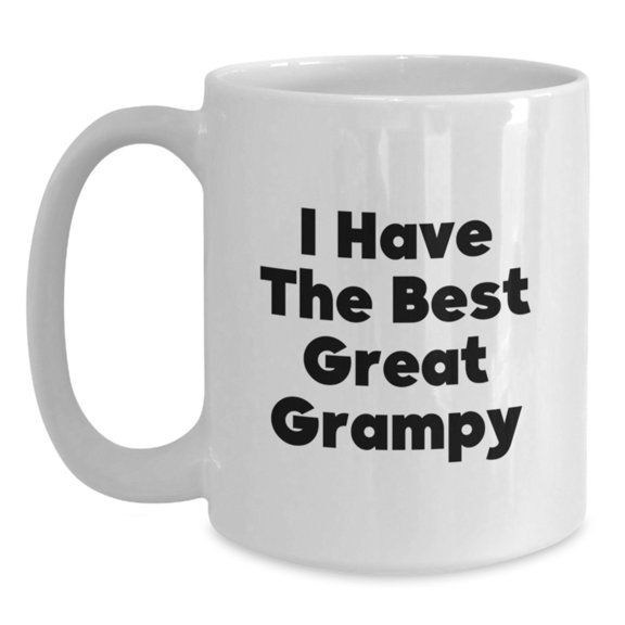Funny Grampy Gifts, I Have The Best Great Grampy White Coffee Mug for Birthday, Gifts from Men, Gifts for Grampy