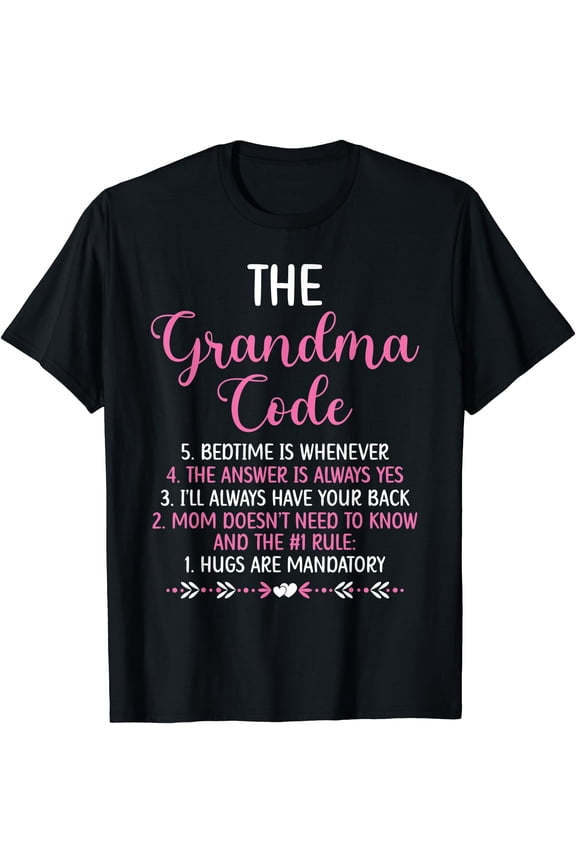 Funny Grandma Code Rules T-Shirt for Grandmother Granny Grandparent Gift