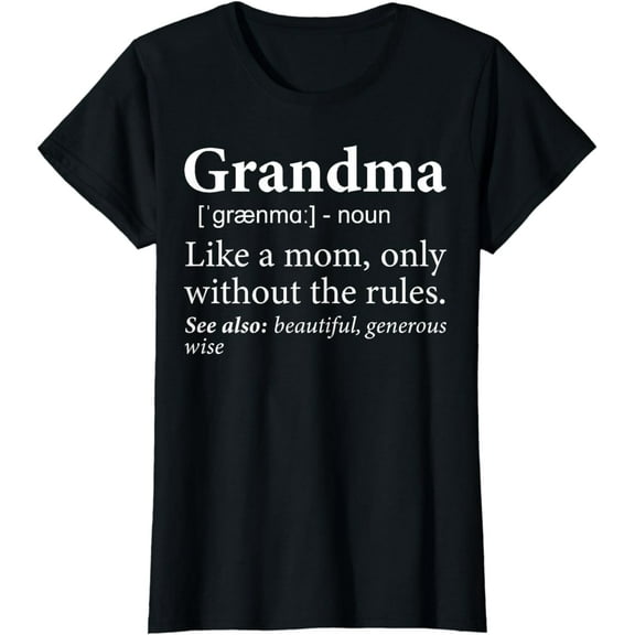 Funny Grandma Definition Grandmother Grandparents T-Shirt