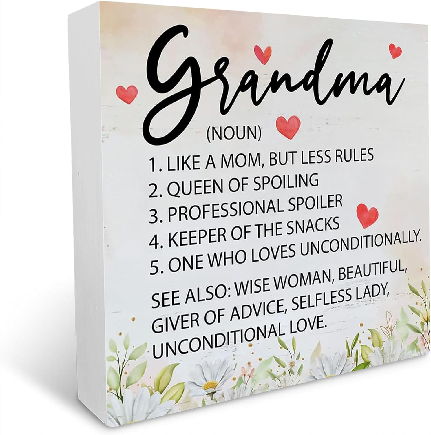 Funny Grandma Definition Wooden Box Sign Rustic Style Grandma