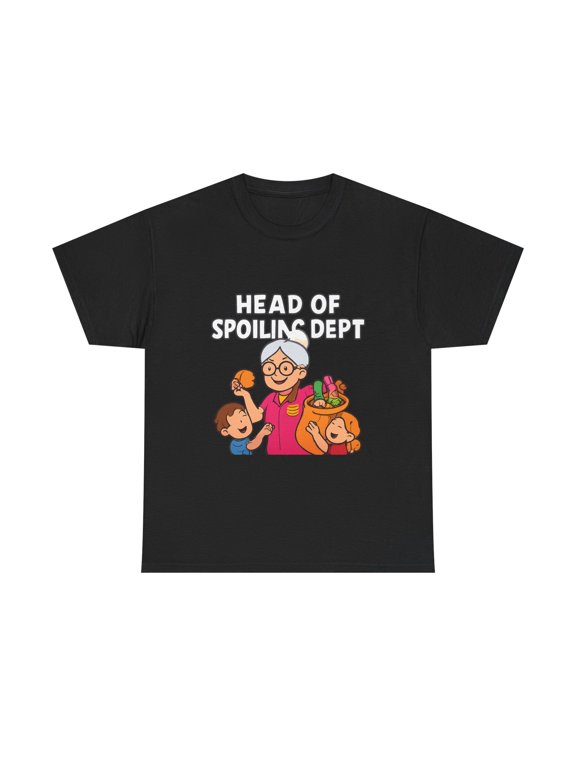 Funny Grandma Shirt Head Spoiling Dept Grandparent Gift Graphic Tee