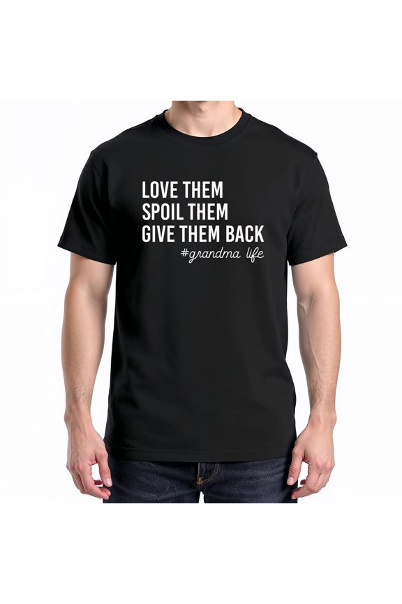 Funny Grandma Shirt Love Spoil Give Back T-Shirt – Humor Family Theme – Gift for Grandparents
