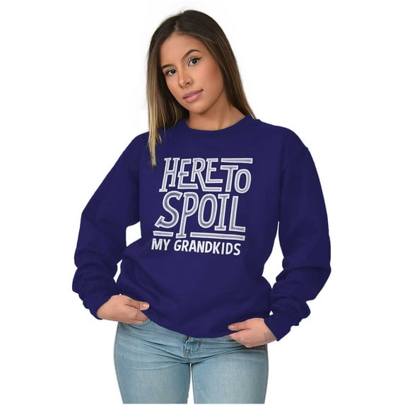 Funny Grandma Spoiled Grandchildren Women Plus Size Crewneck Sweatshirt Brisco Brands 2X
