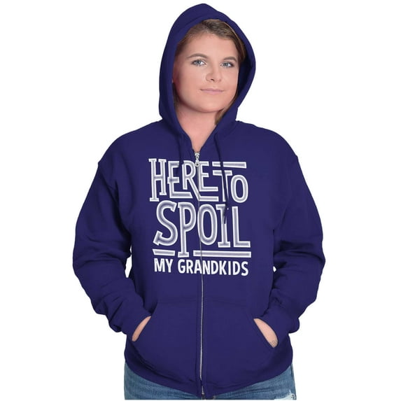 Funny Grandma Spoiled Grandchildren Zip Hoodie Sweatshirt Women Brisco Brands 4X
