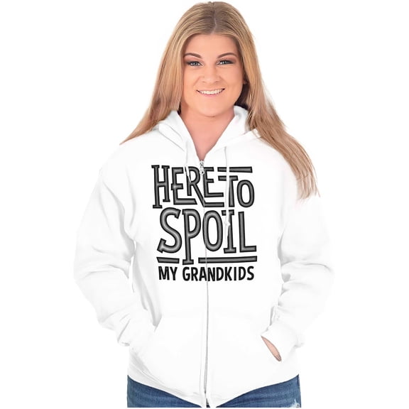 Funny Grandma Spoiled Grandchildren Zip Hoodie Sweatshirt Women Brisco Brands L