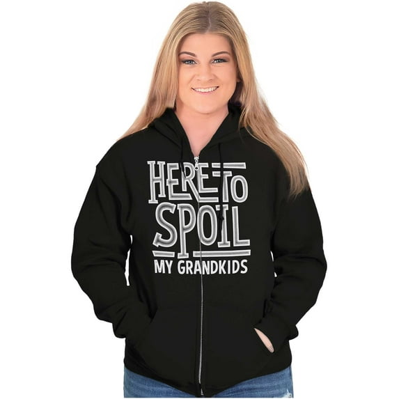 Funny Grandma Spoiled Grandchildren Zip Hoodie Sweatshirt Women Brisco Brands L