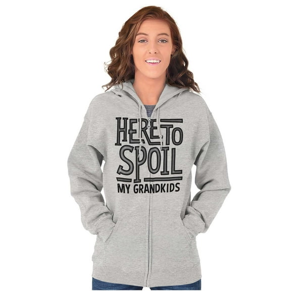 Funny Grandma Spoiled Grandchildren Zip Hoodie Sweatshirt Women Brisco Brands S