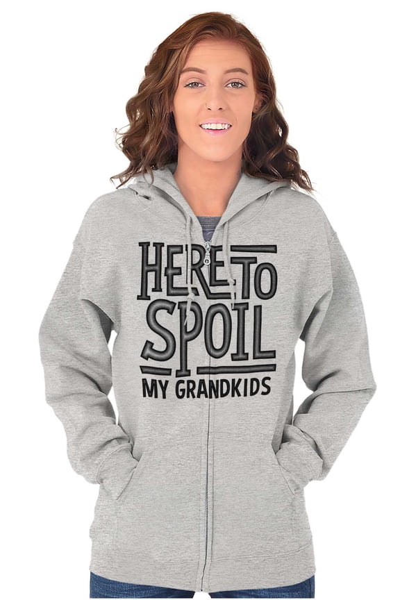 Funny Grandma Spoiled Grandchildren Zip Hoodie Sweatshirt Women Brisco Brands X