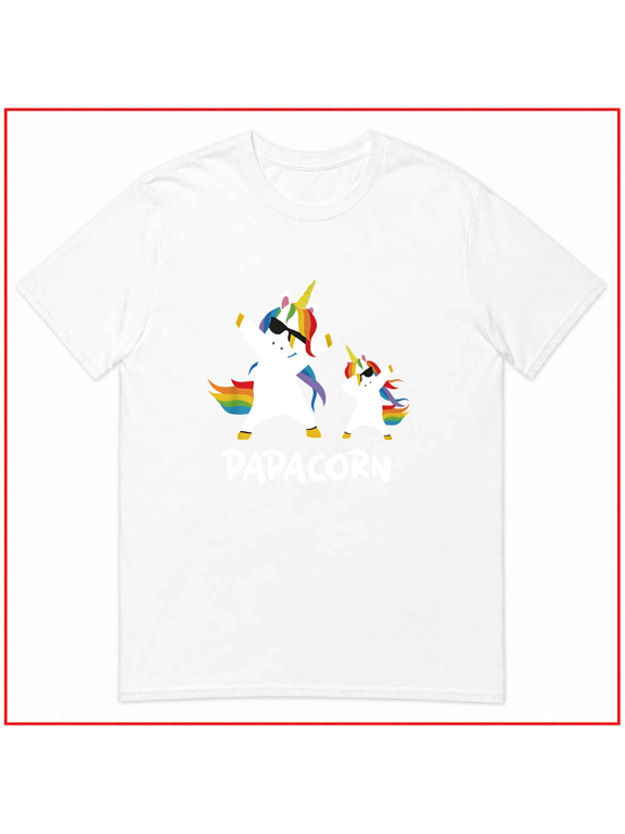 Funny Grandpa Dad Papa Unicorn Papacorn Dab Dabbing Holiday Inspired Unisex T Shirt V17310 Size S-5XL
