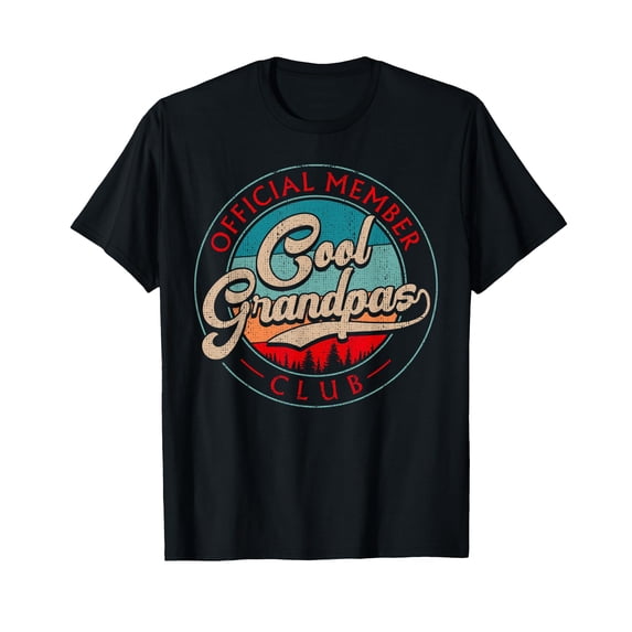 Funny Grandpa Shirt Grandpa Vintage Cool Grandpas Club Official Member Funny T-Shirt Everyday Wear 100% Cotton Graphic Tee