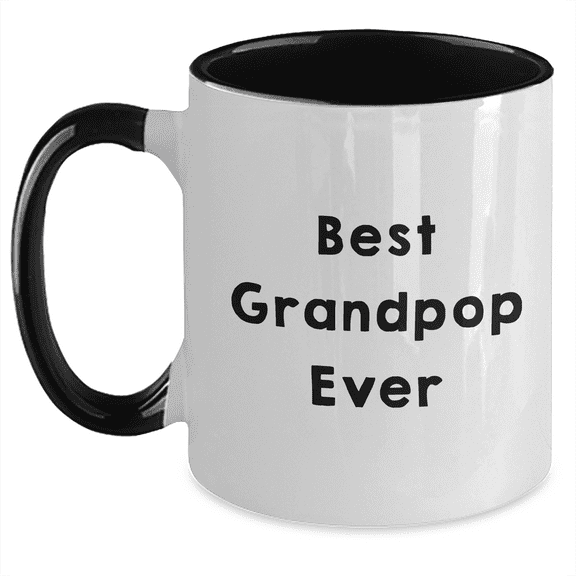 Funny Grandpop Gifts, Best Ever Mugs for Dad, Grandpop Two Tone Coffee Mug, Gifts from Family, Gifts for Grandpop, Unique Father's Day Unique Gifts