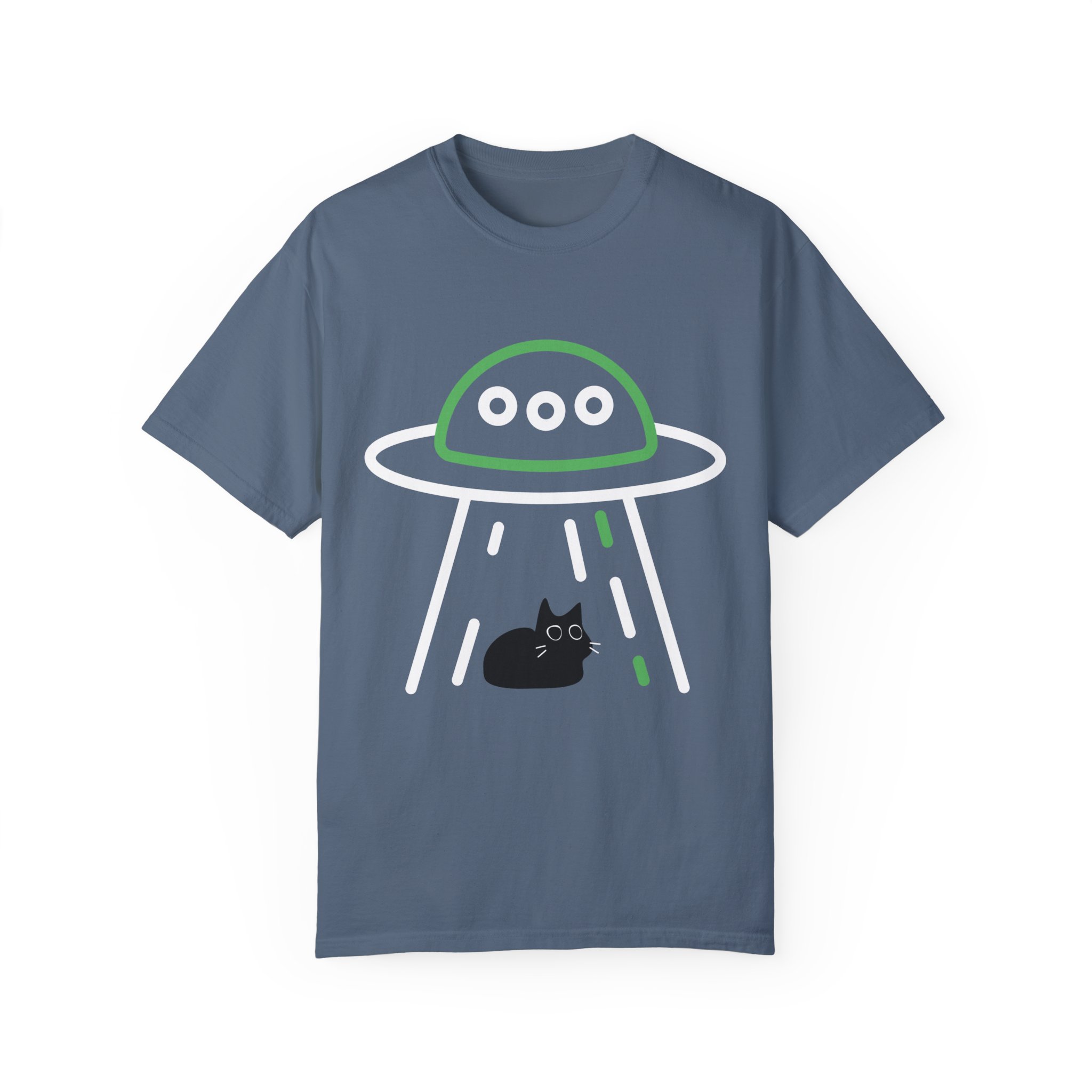 Funny Graphic Cat Knife UFO Alien Abduction Women Men | Novelty Graphic ...